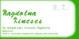 magdolna kincses business card